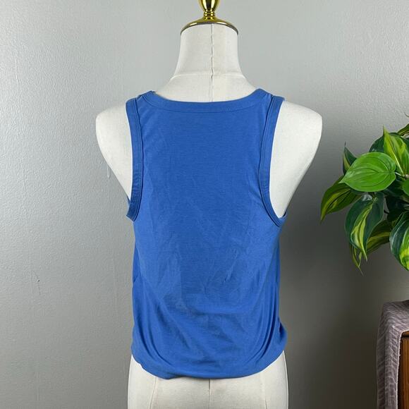 Old Navy Active Cloud 94 Soft Blue Sleeveless Twist Front Cropped Top Size XS - Picture 3 of 7